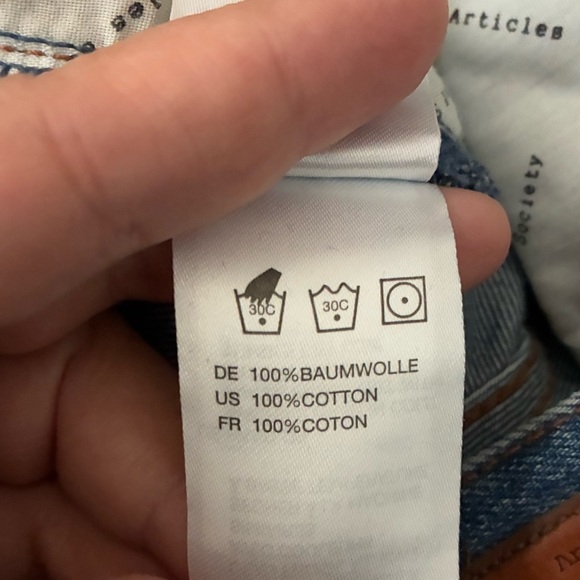 Articles of Society Blue Women's Ankle Skinny Slightly Distressed Denim Jeans 27 - Picture 13 of 16